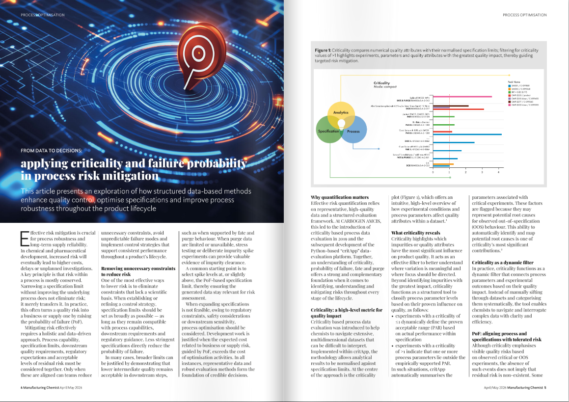 Manufacturing Chemist, April/May 2026, pages 4-8