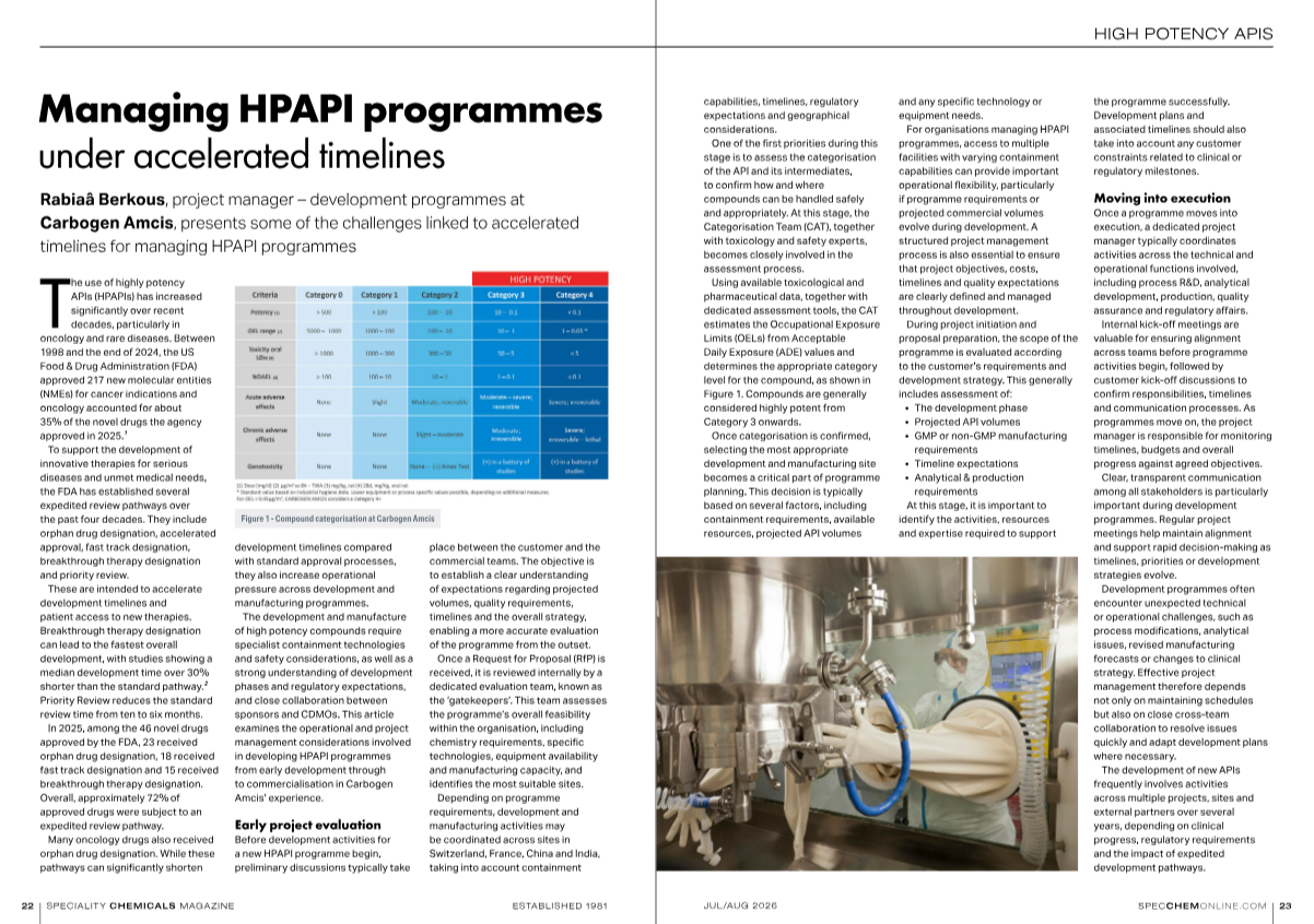Speciality Chemicals Magazine JUL / AUG 2026 | Page 22
